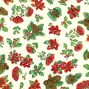 Flowers in Multi | Kiwi Christmas | per 10cm