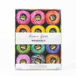 Eleganza in Stars | Alison Glass for Wonderfil Specialty Threads | per boxed set of 12 #8 perle cotton balls