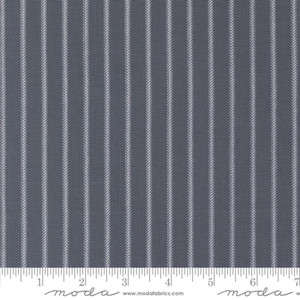 Ticking Stripe in Indigo  | Sun Drenched by Sweetfire Road | per 10cm