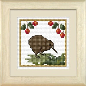 Cross Stitch Kit Kiwi | Lyn Manning