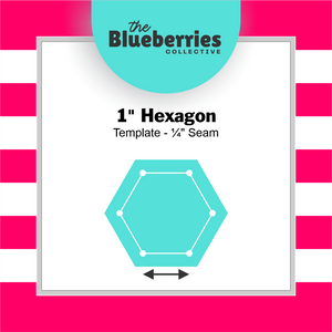 1" Hexagon Template | 1/4" Seam