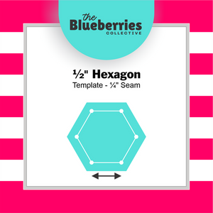 1/2" Hexagon Template | 1/4" Seam