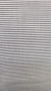 Stripe in Black (Soft Grey) | Japanese Yarn Dyed Broadcloth | per 10cm