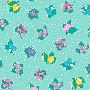 Polka Fruit in Teal | Gifts from the Garden | per 10cm