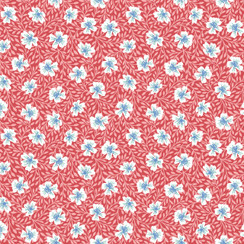 Vine Floral in Red | Cups and Quilts by Maywood Studio | per 10cm