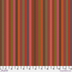 Caterpillar stripe in Tomato | Woven stripes Kaffe Fassett | per 10cm