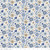 Festive Florals in Blue | Summer Fair by Liberty | per 10cm