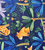 Jungle Fever in Blue | Rebecca Jones for Clothworks | per 10 cm