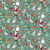 Country Christmas in Teal | Makower Uk by Andover Fabrics | per 10 cm