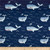 Minky Whales in Navy | Michael Miller | per 10cm