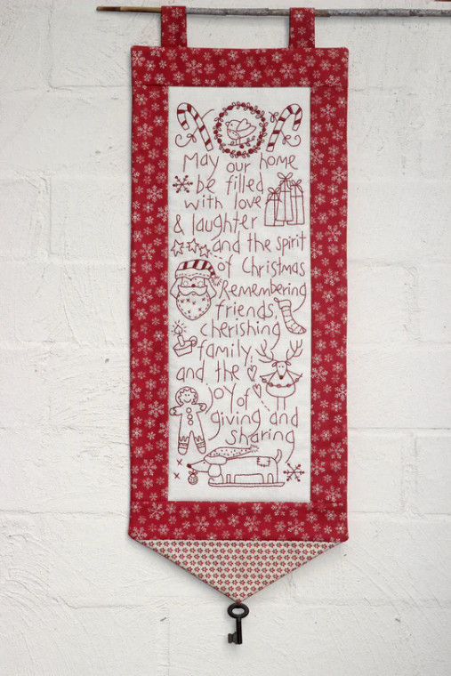 Spirit of Christmas | Wall Hanger Embroidery Kit | The Birdhouse Patchwork Designs