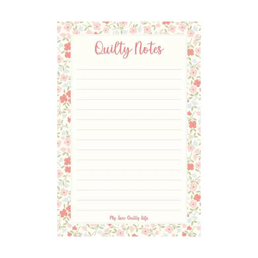 Flowers Quilty Notes Notepad | Sunbonnet