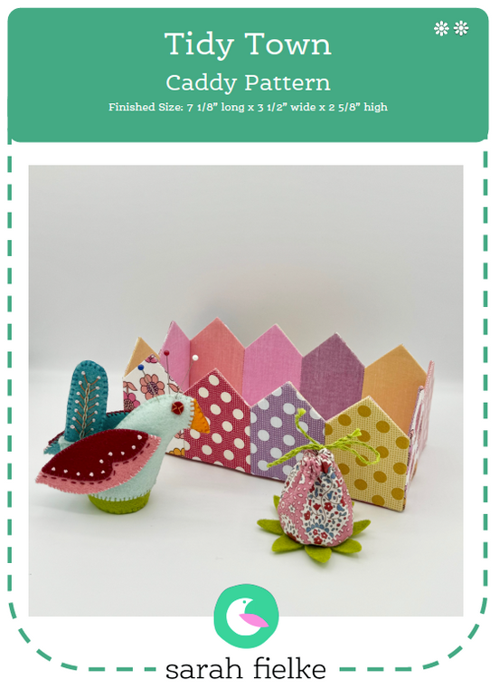 Tidy Town Caddy Pattern and Cardboard Template Set | Sarah Fielke