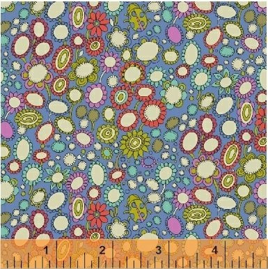 Flower Heads in Periwinkle | Fantasy by Sally Kelly | per 10cm