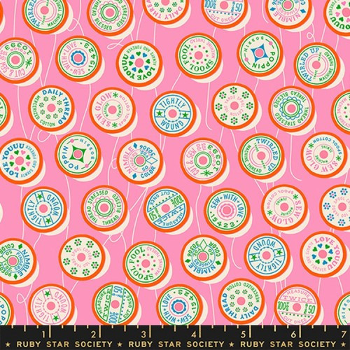 Spools in Flamingo | Trinketry by Ruby Star Society | per 10 cm