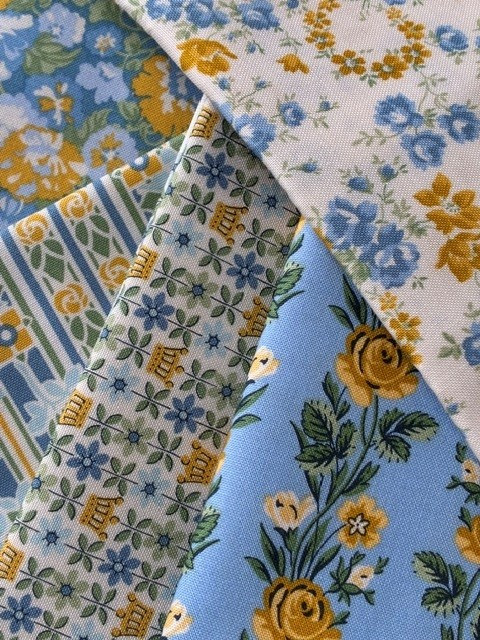 Fat Eighth Bundle in Blue | Palace Gardens by Liberty | per bundle