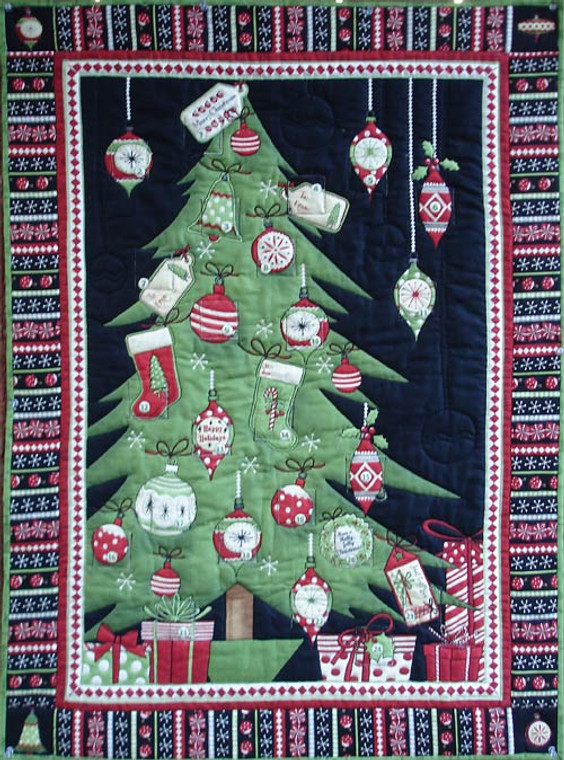 Debbie Mumms Advent Wall Hanging Finished size 29" x 39"