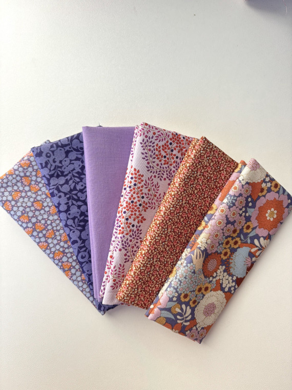 Violet Meadow Fat Eighth Bundle | 6pcs