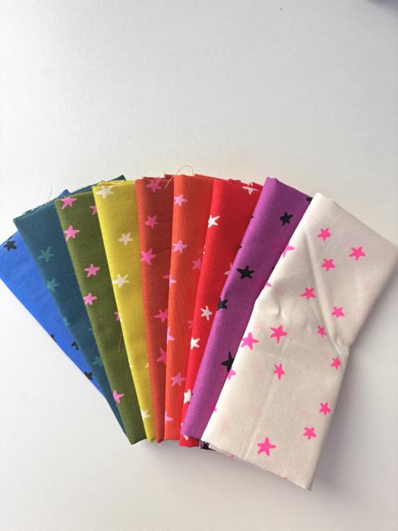 Colourful Stars Fat Eighth Bundle | 9pcs