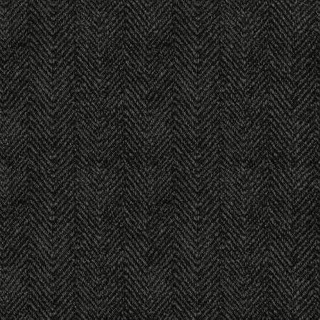 Herringbone in Gray Black |  Woolies Flannel by Bonnie Sullivan | per 10cm