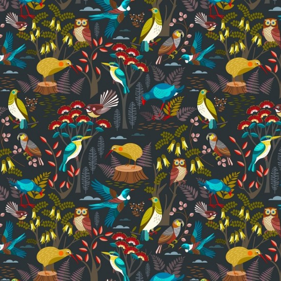 Forest in Grey | Birdsong by Ellen Giggenbach | per 10cm