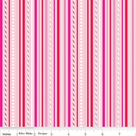 Stripes in Pink | Sweetcakes by Doodlebug Design Inc | per 10cm