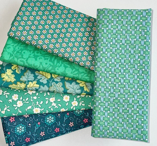Andrea Green Fat Eighth bundle | 6pcs