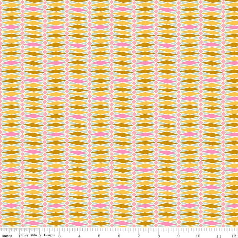 Fairground Stripe in Yellow | Summer Fair by Liberty | per 10cm