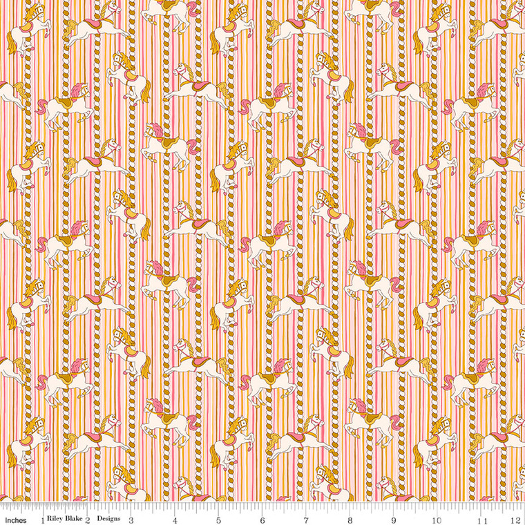 Carousel in Yellow | Summer Fair by Liberty | per 10cm