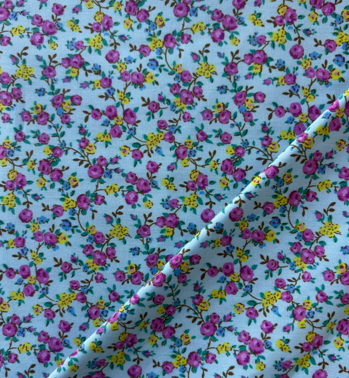 Aqua Floral | RJ Textiles | per 10 cm