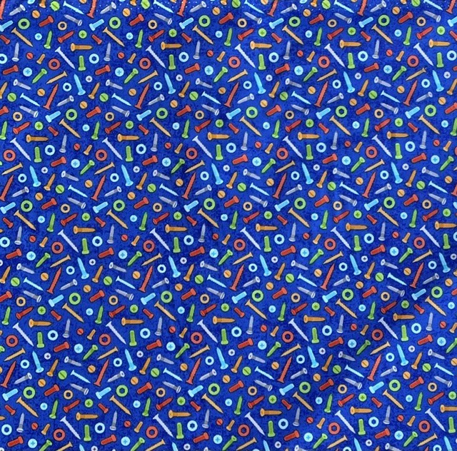 Nuts & Bolts in Blue | Nuts & Bolts by Deborah Edwards | per 10cm