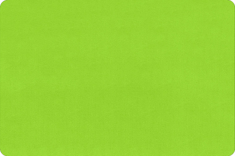 LUCKY LAST PIECE Minky Solid in Dark Lime | per 95cm