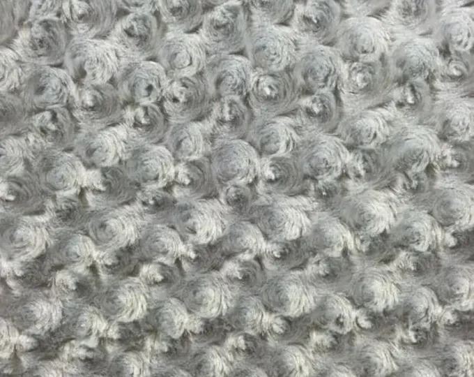 LUCKY LAST PIECE Luxe Cuddle Swirl Minky in Silver | per 80cm