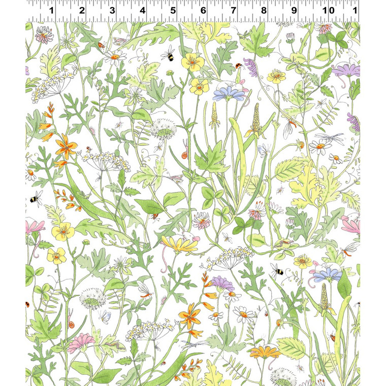 Mouseplay by Anita Jeram | Meadow in White | per 10cm
