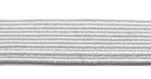 10mm Braided Elastic in White | per m