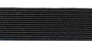 12mm Braided Elastic in Black | per m