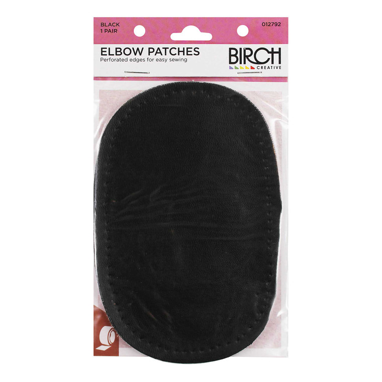 Faux Leather Elbow Patches in Black | Birch Creative