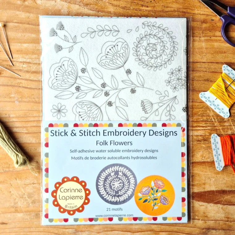Folk Flowers Stick & Stitch Embroidery