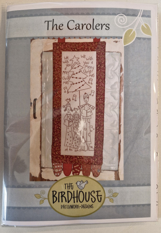 The Carolers | Wall Hanger Embroidery Kit | The Birdhouse Patchwork Designs
