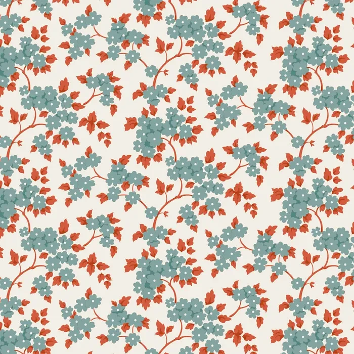 *** PRE SALE *** Ruth in Teal | Tilda Village Life | per 10cm