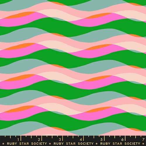 Poolside Waves in Lipstick | Poolside Too by Ruby Star Society | per 10cm