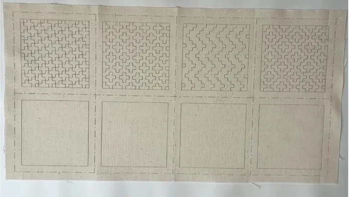 Sashiko Coaster Panel LC98914 in Cream | Cosmo