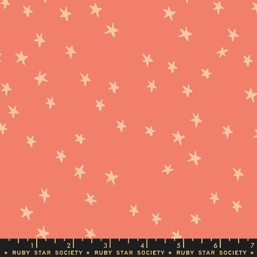 Starry in Papaya | Starry Basic by Ruby Star Society | per 10cm