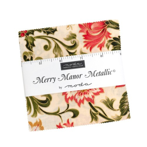Merry Manor Metallic Charm Pack | Moda