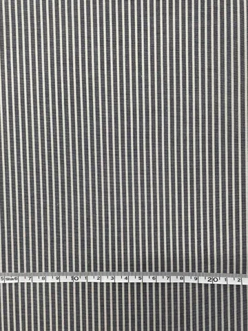 Small Woven Stripe in Soft Black | Earth Colour Cotton by Sevenberry | per 10cm