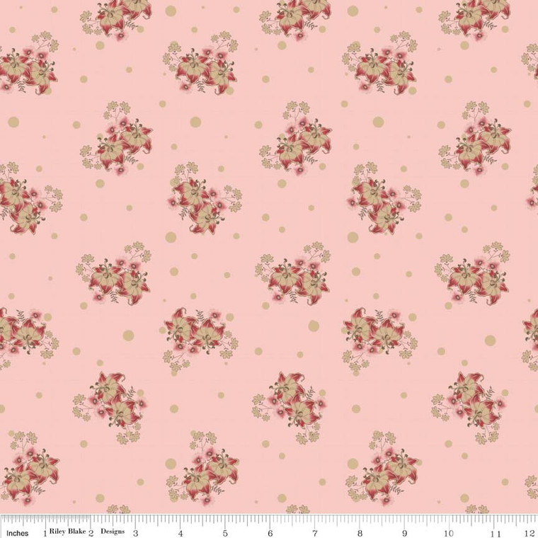 Romancing in the past  C4274-ROSE 1/2 Metre Length