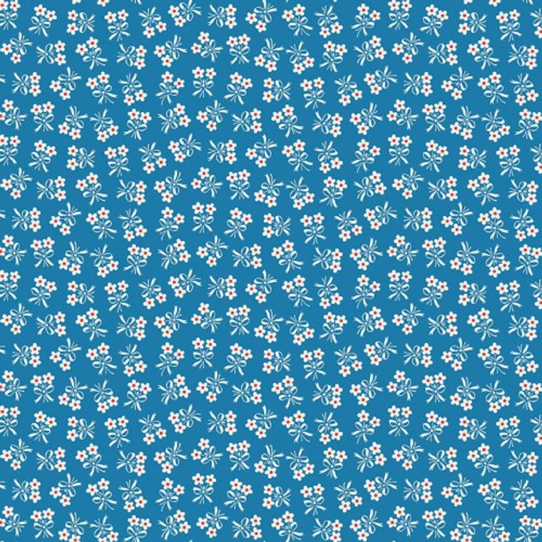 Strawberry Biscuit - Daisy Blue 1/2 Metre Length