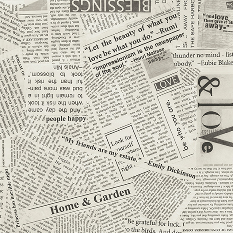 Newsprint Canvas 108" Wideback in Spackle | Story by Carrie Bloomston | per half metre