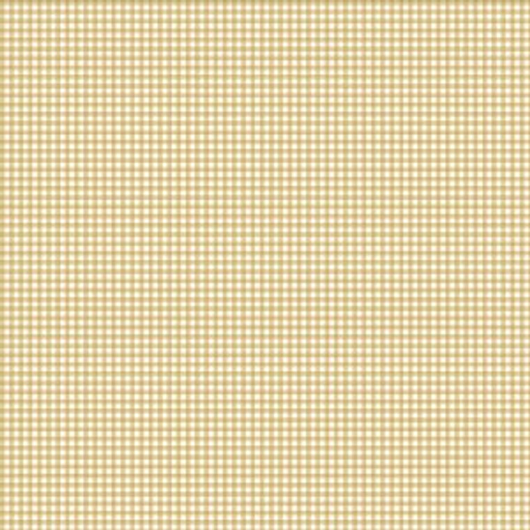 Gingham Farmhouse Mustard Poppie Cotton  -  per half metre length