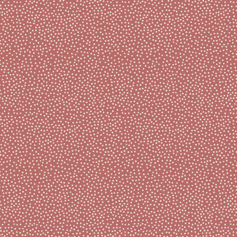 Basic Dots - Cream dots on Red - DV3402 - 1/2 Metre Length